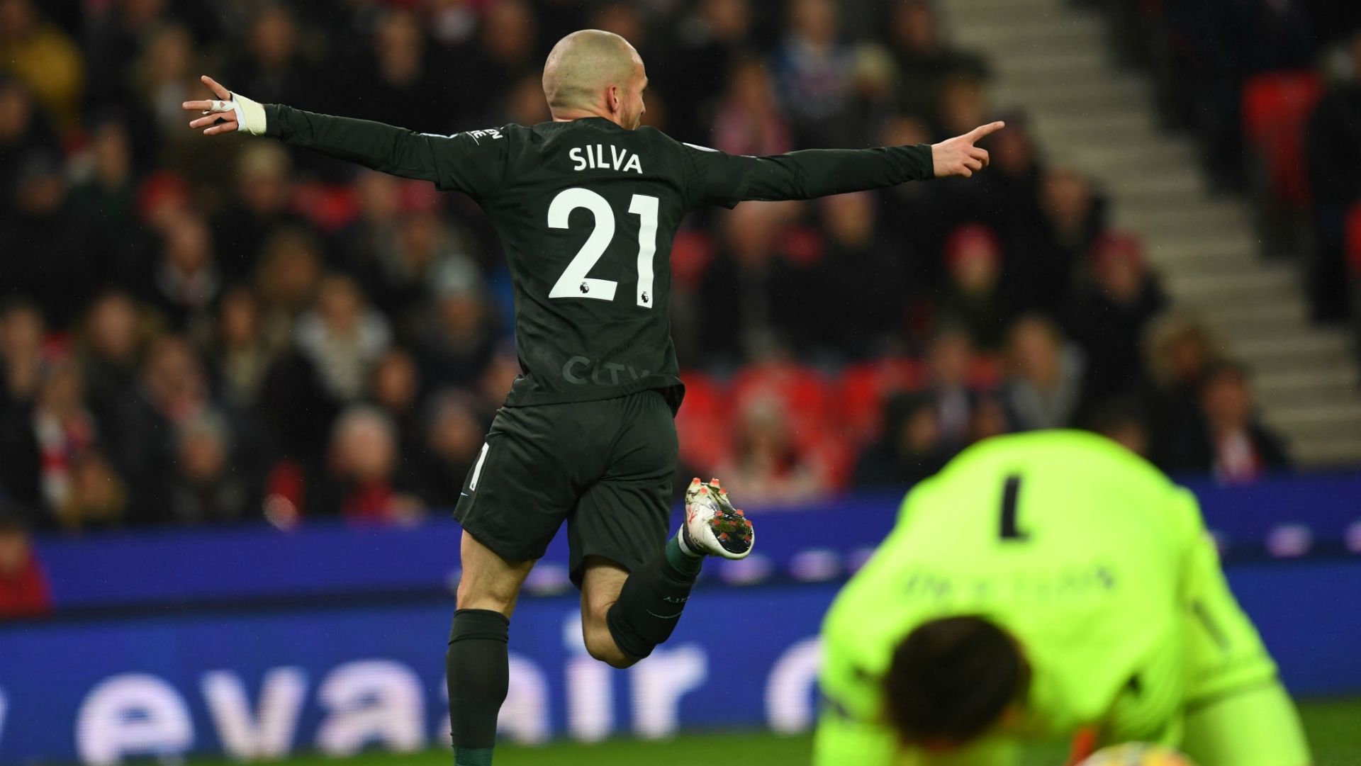 David Silva Manchester City Stoke City