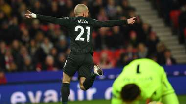 David Silva Manchester City Stoke City