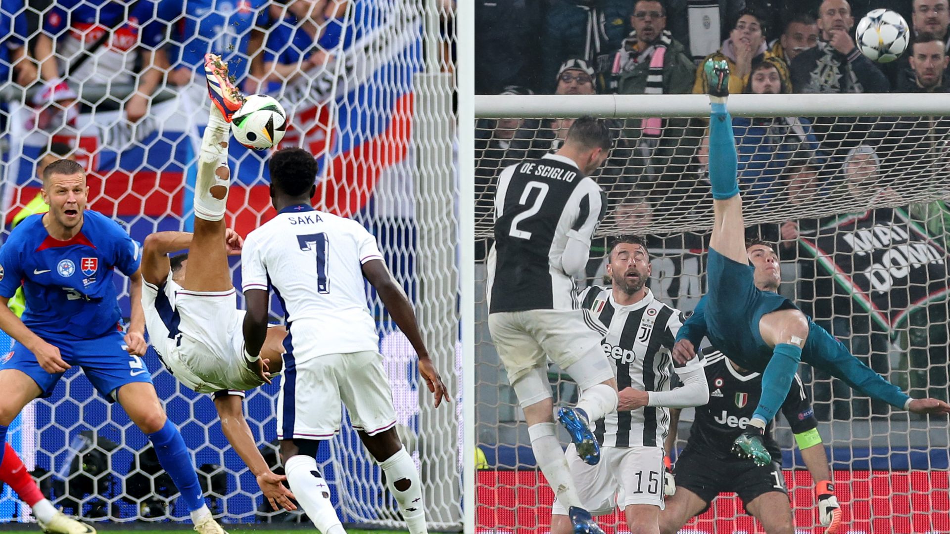 Jude Bellingham Cristiano Ronaldo overhead kick goal