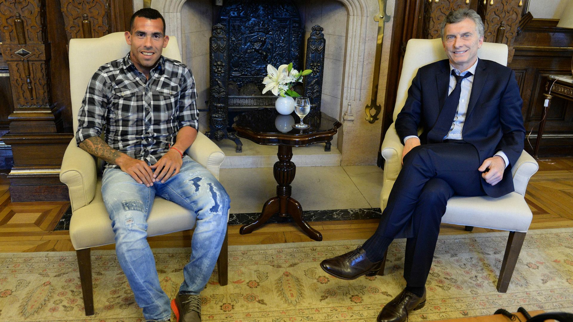 Mauricio Macri Carlos Tevez