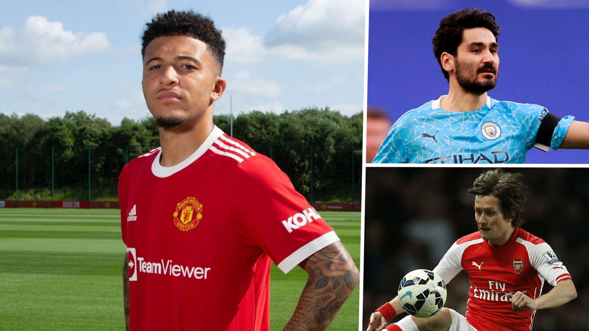 Jadon Sancho & Ilkay Gundogan & Tomas Rosicky