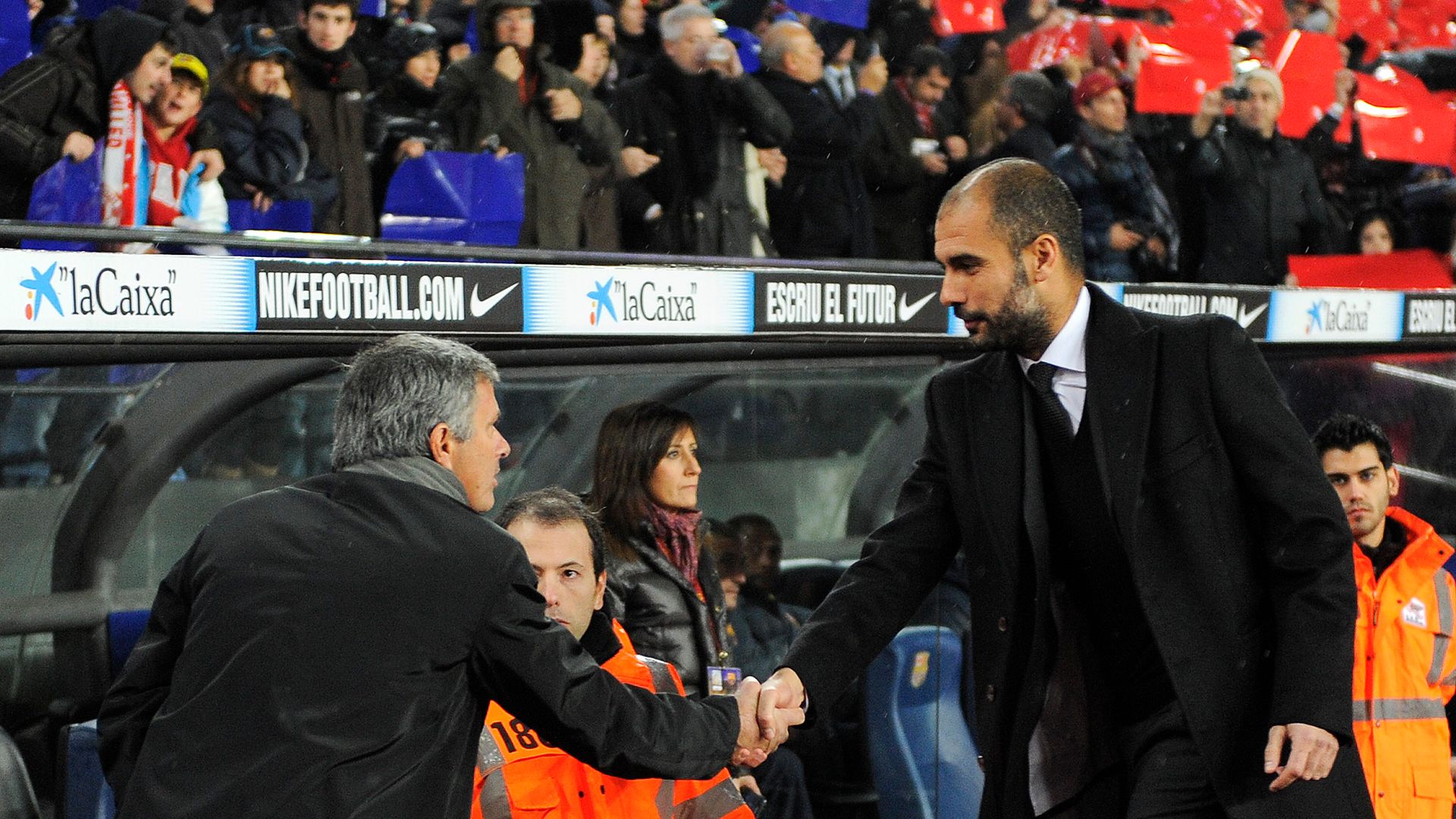 Pep Guardiola Jose Mourinho Barcelona Real Madrid 2010