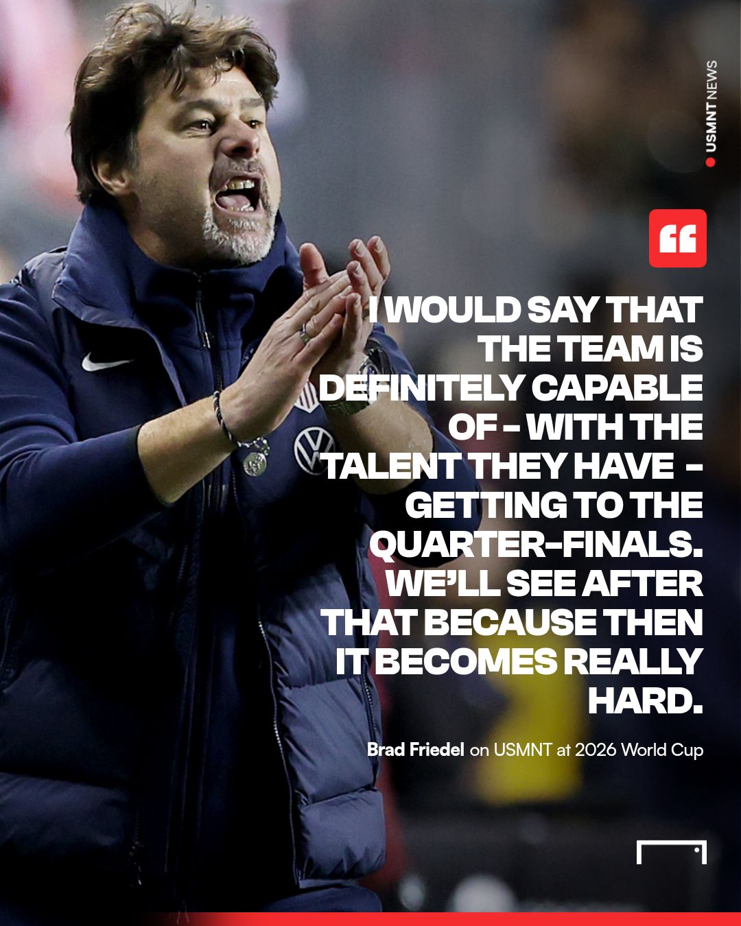 Brad Friedel USMNT 2026 World Cup target