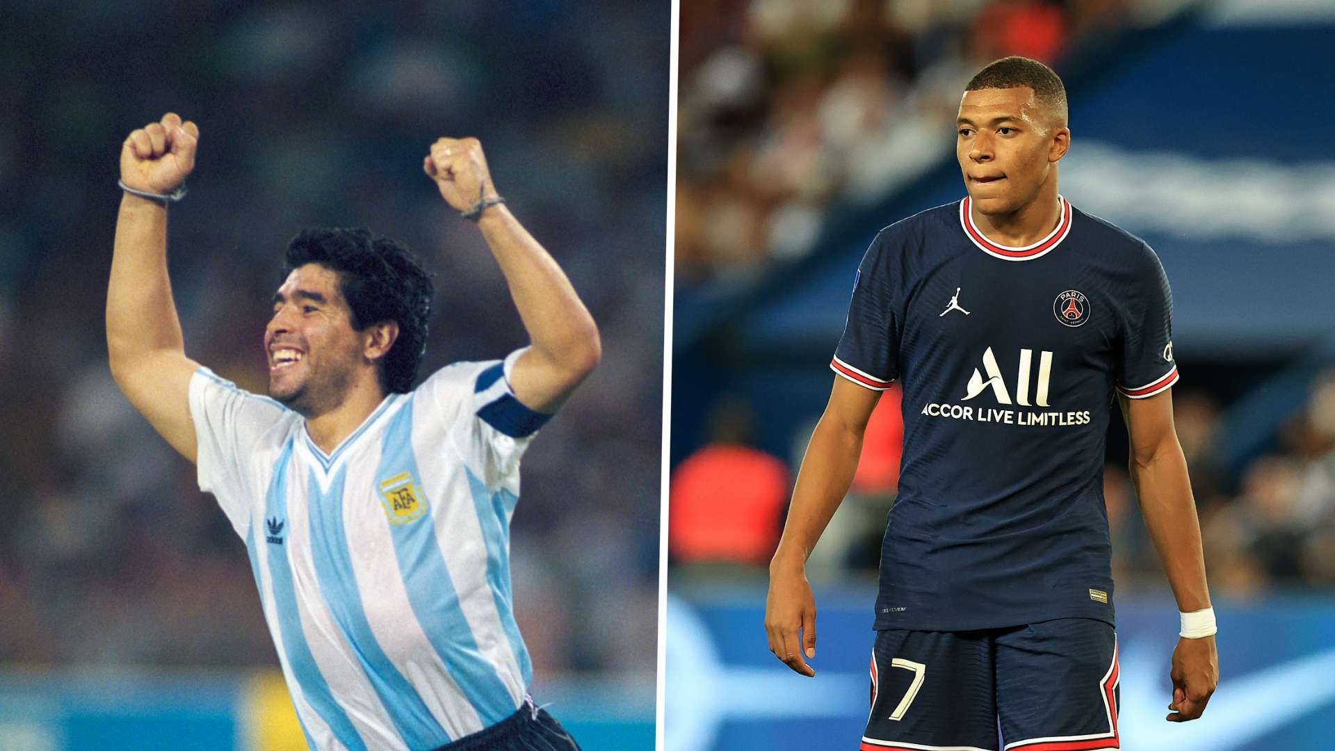 Diego Maradona Kylian Mbappe