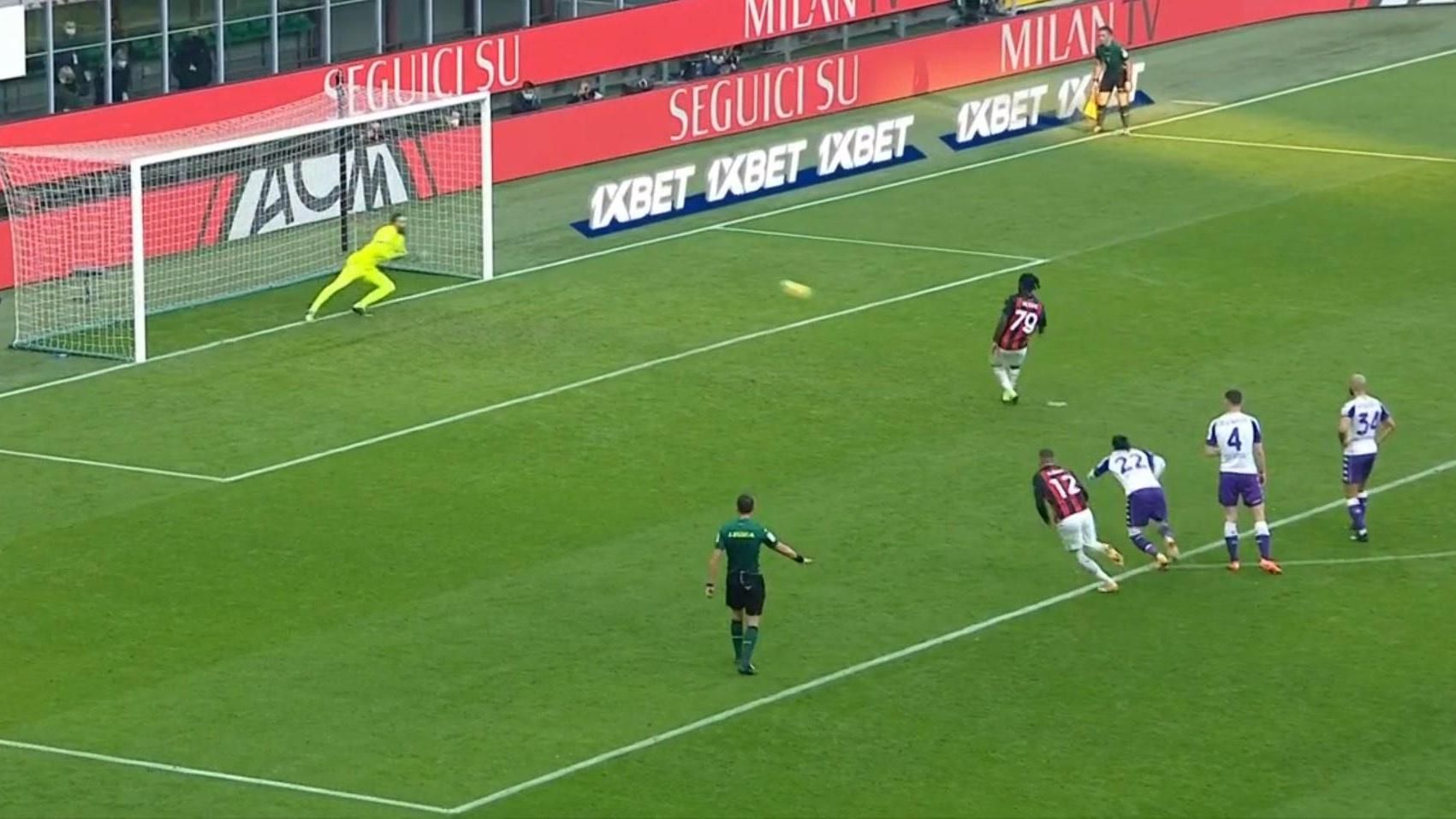 Franck Kessie penalty Milan Fiorentina