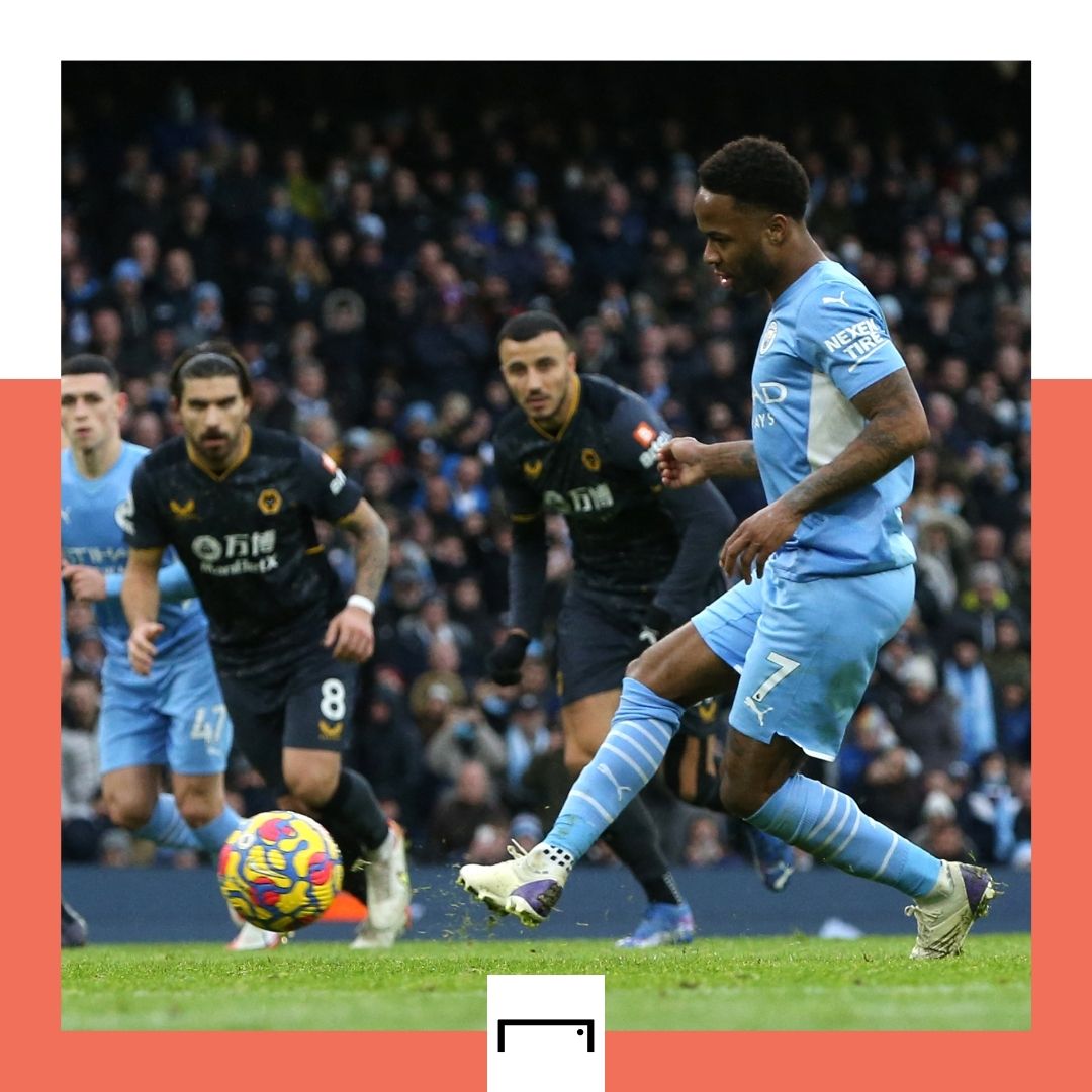 Raheem Sterling Manchester City Wolves Premier League 2021-22 GFX