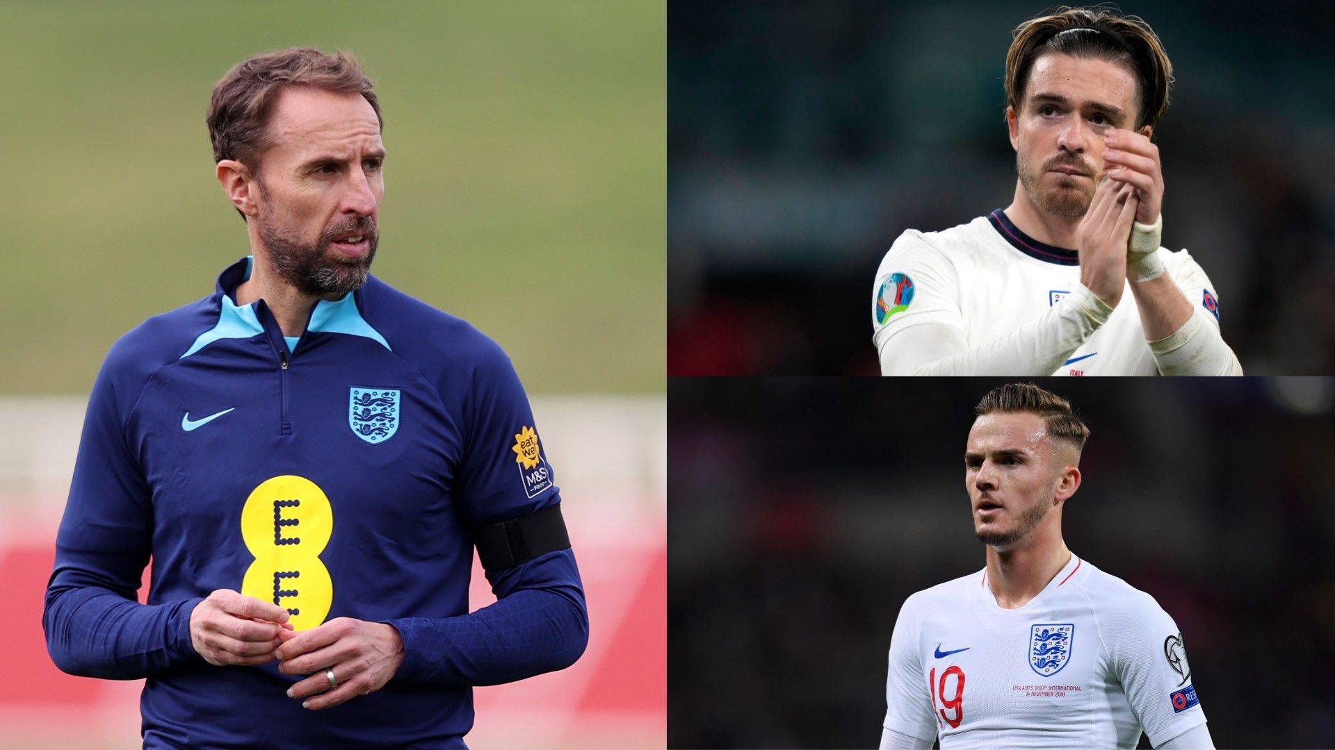 Gareth SOuthgate James Maddison Jack grealish