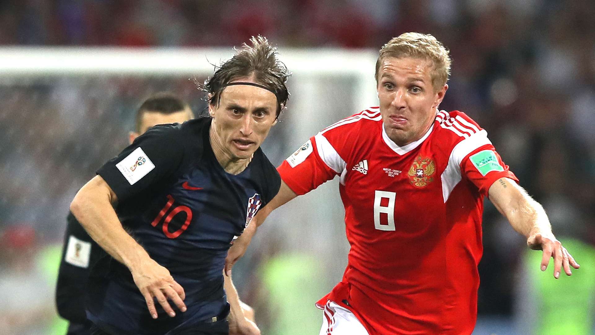 Luka Modric Iury Gazinsky Russia Croatia World Cup 2018 070718