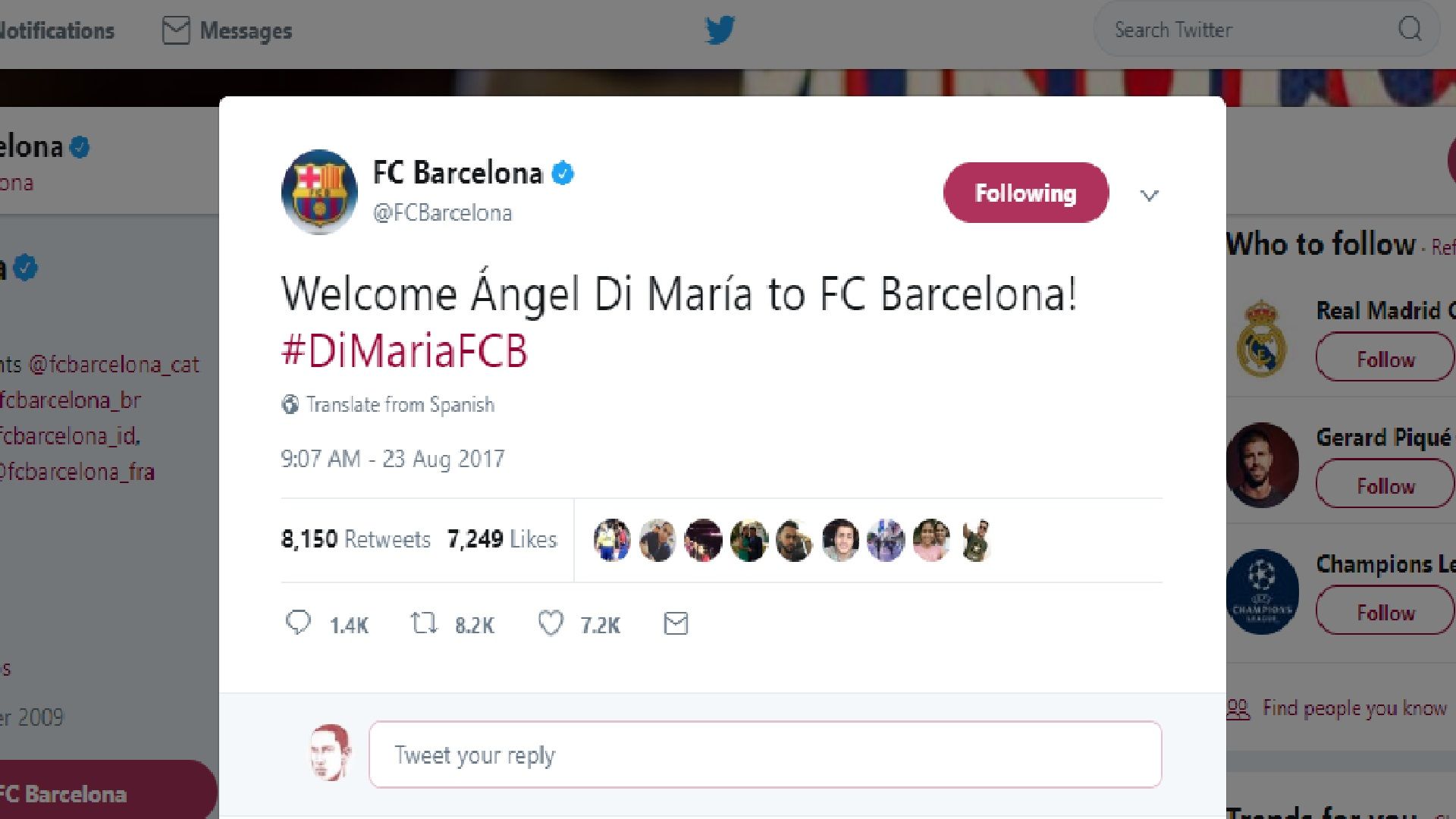 Barcelona Facebook Twitter hack 1