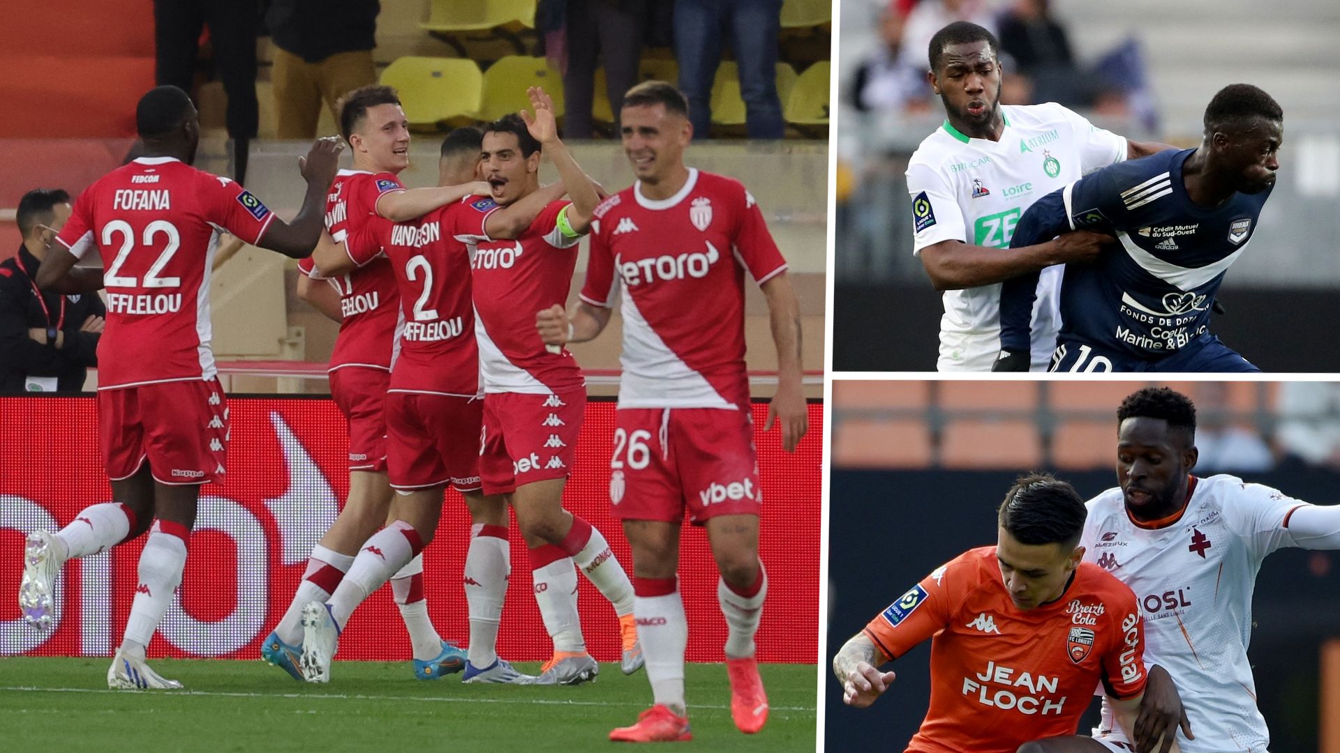 Ligue 1 Multiplex 33e Journée Monaco Nice Bordeaux ASSE Lorient Metz