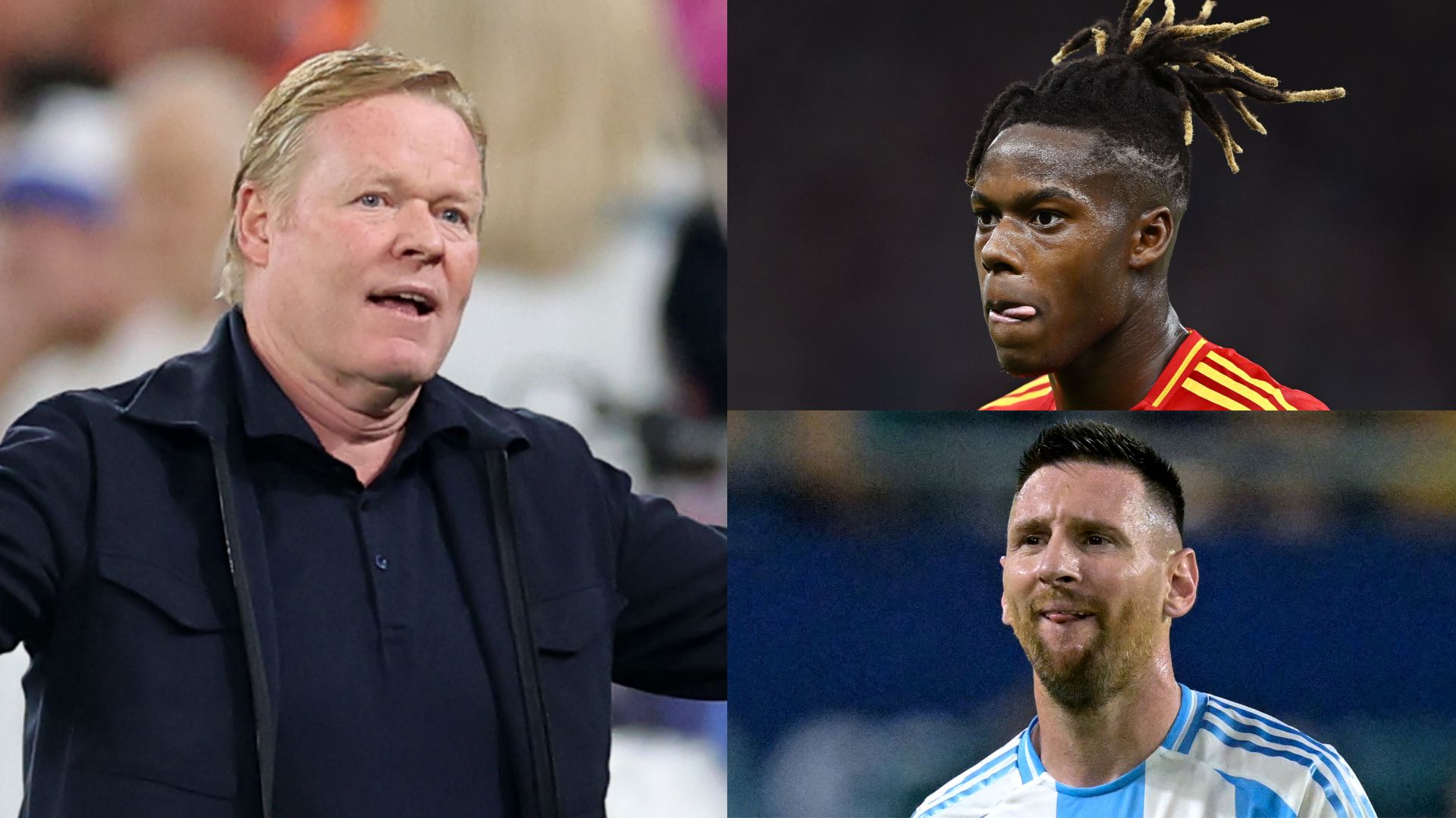 GFX Ronald Koeman Nico Williams Lionel Messi