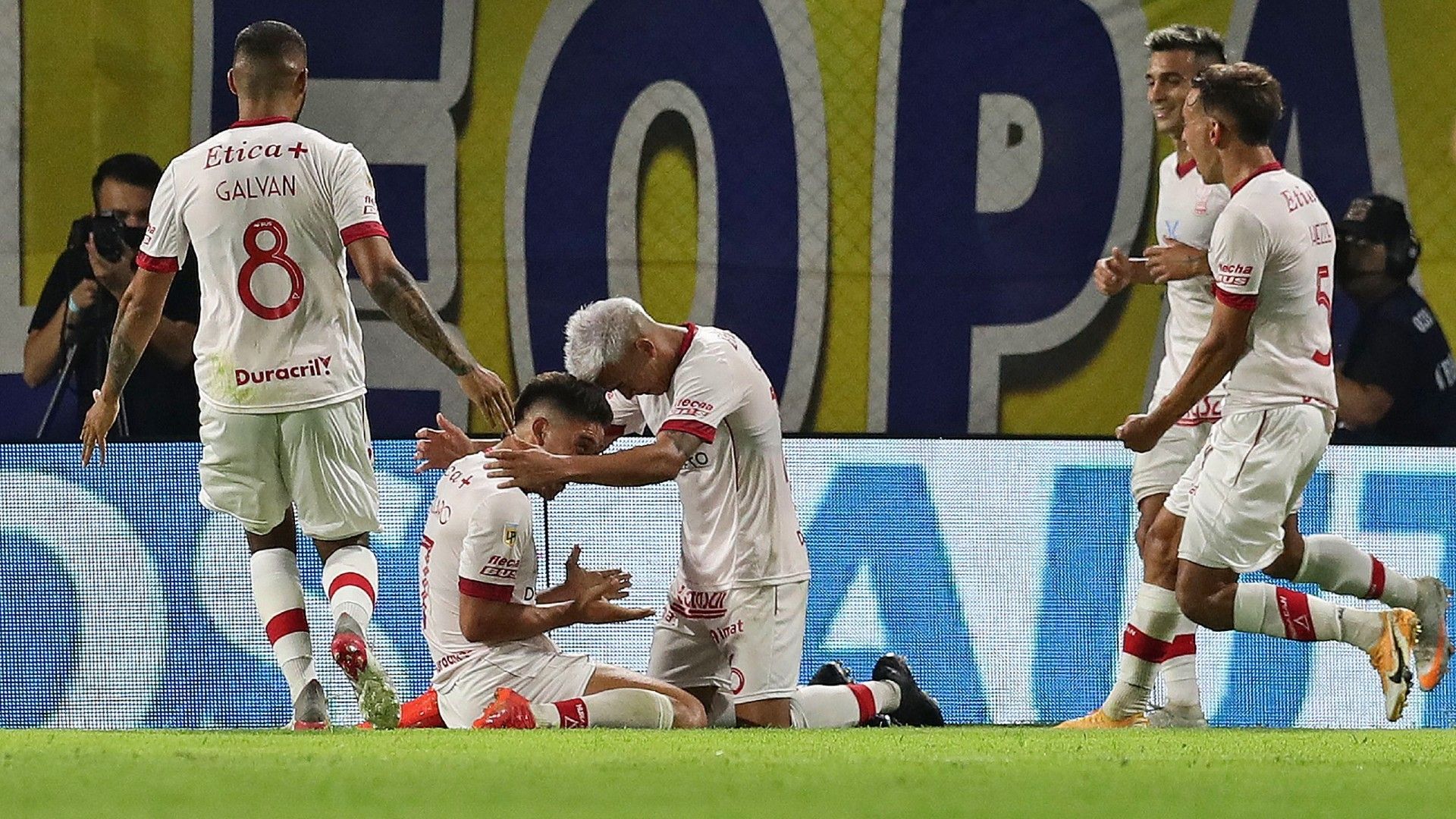 festejo Coccaro Boca Huracan Copa Liga Profesional 06032022