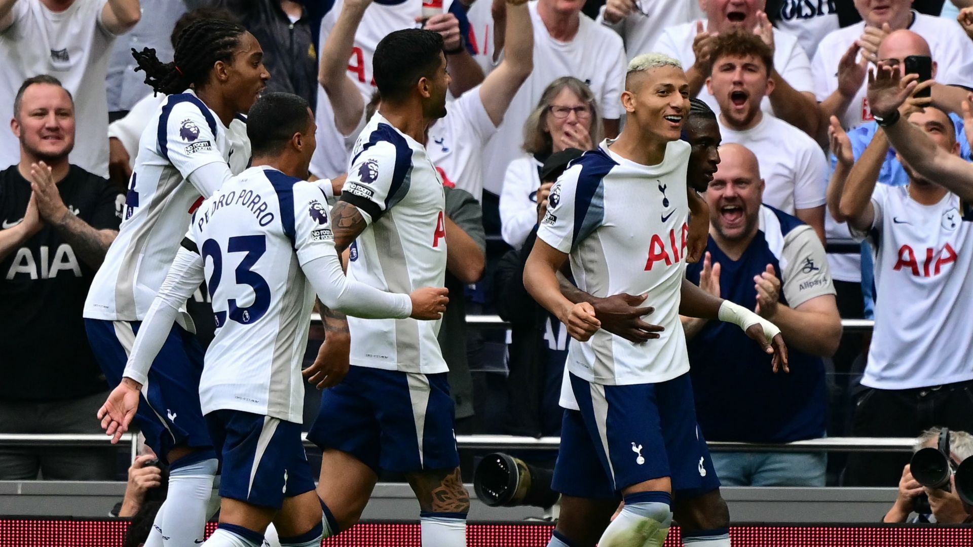 Tottenham celebrate