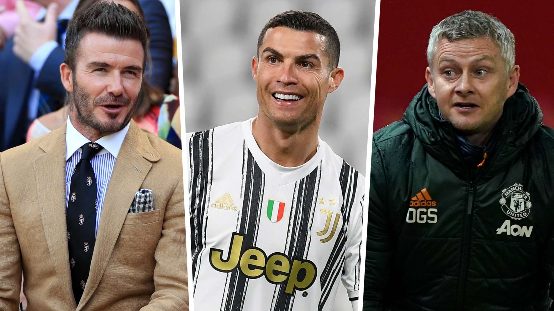 Cristiano Ronaldo David Beckham Ole Gunnar Solskjaer GFX