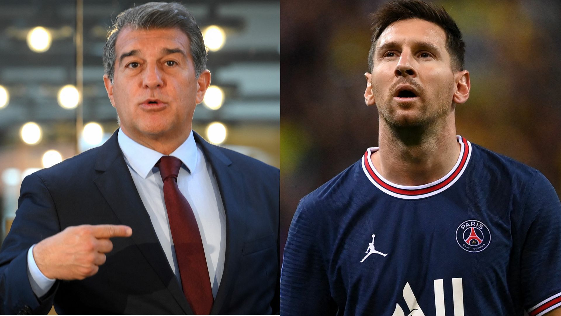 Joan Laporta Lionel Messi GFX