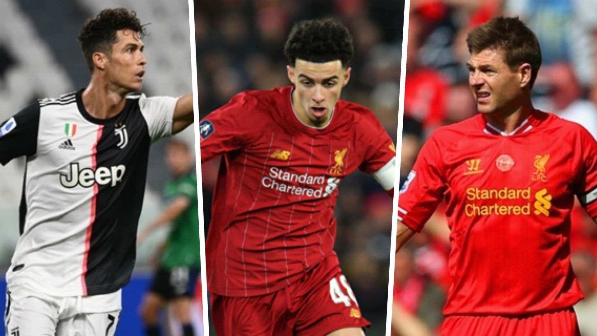 Cristiano Ronaldo Curtis Jones Steven Gerrard