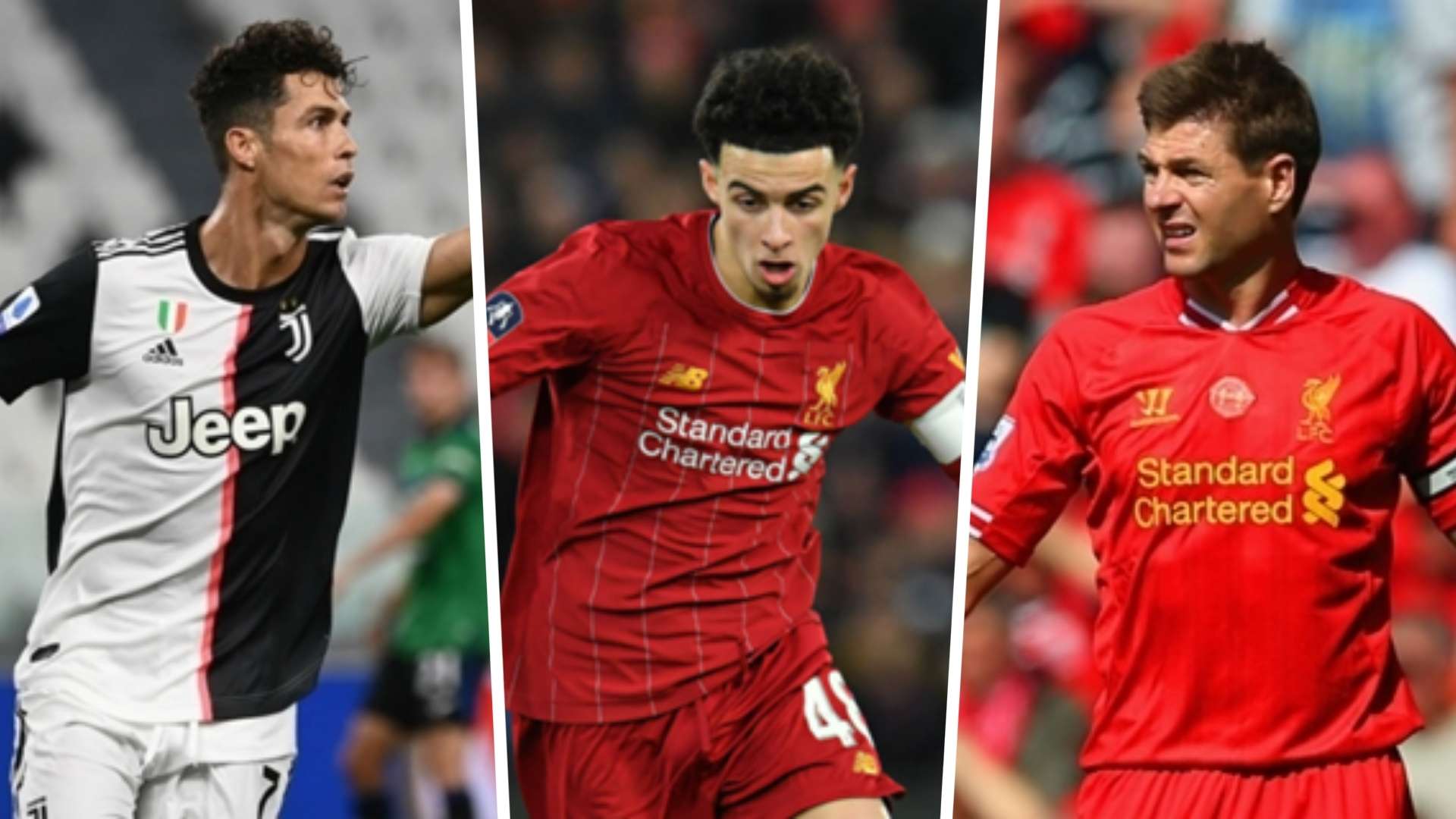 Cristiano Ronaldo Curtis Jones Steven Gerrard