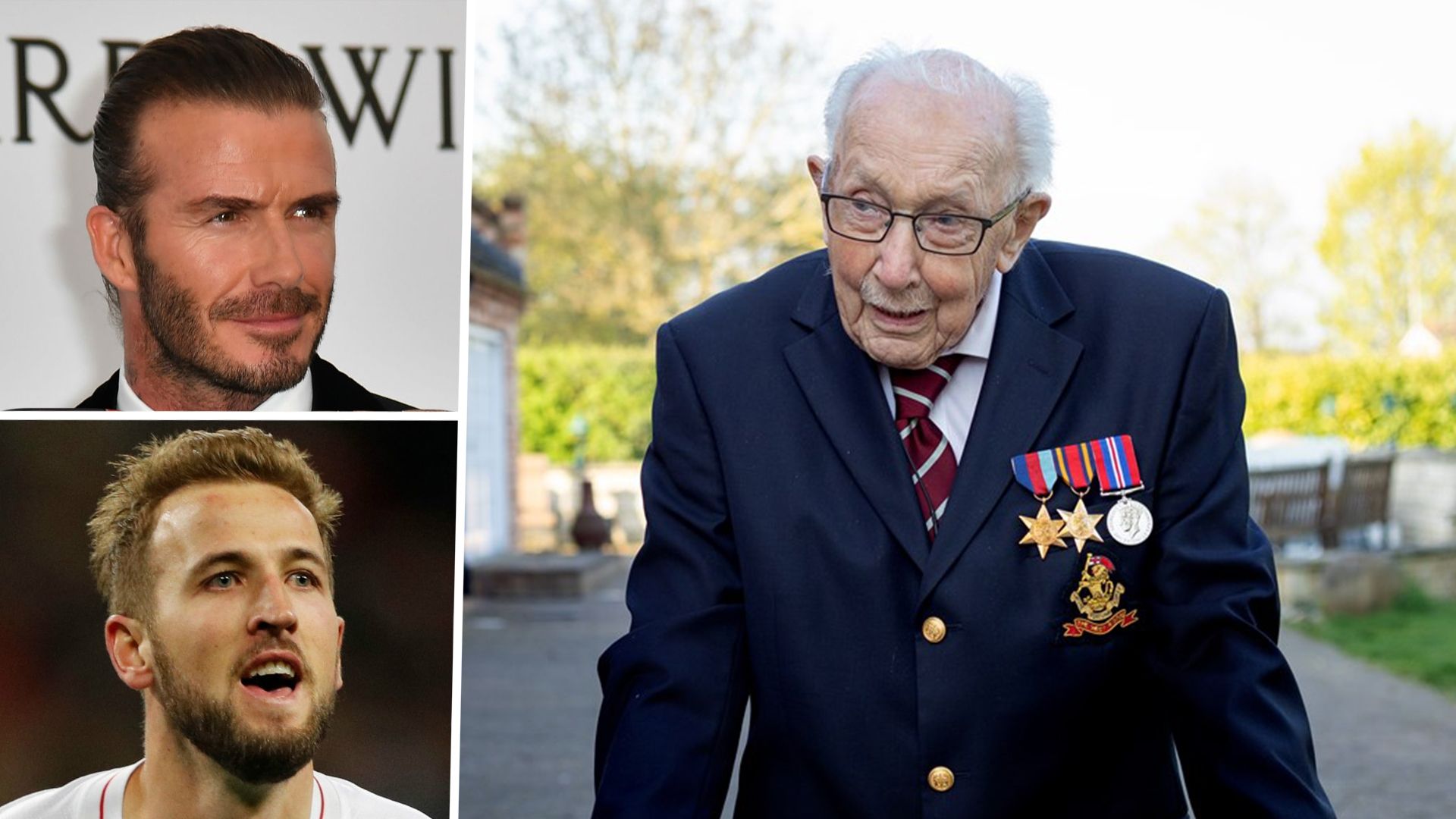 David Beckham, Harry Kane, Captain Tom