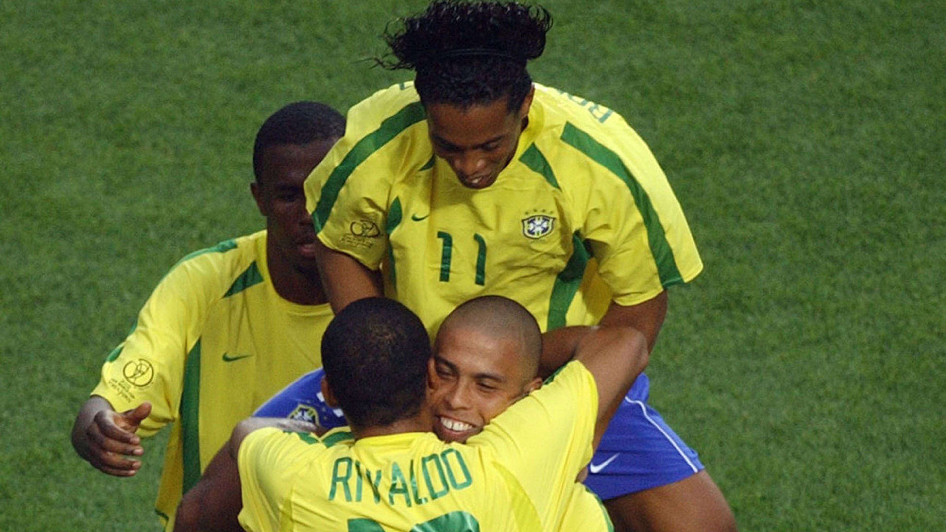 Ronaldo Rivaldo Ronaldinho Brazil 2002 World Cup