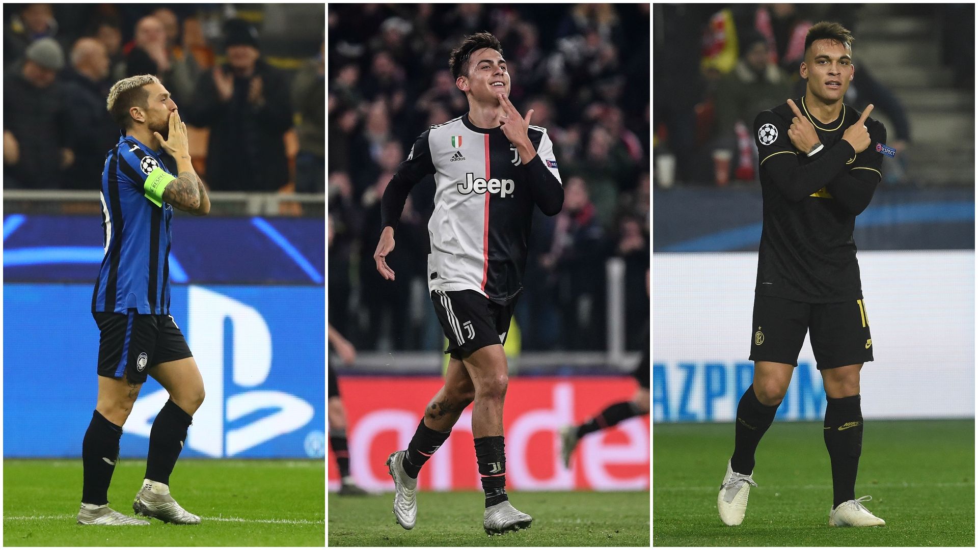 Juventus Inter Atalanta Dybala Gomez Lautaro