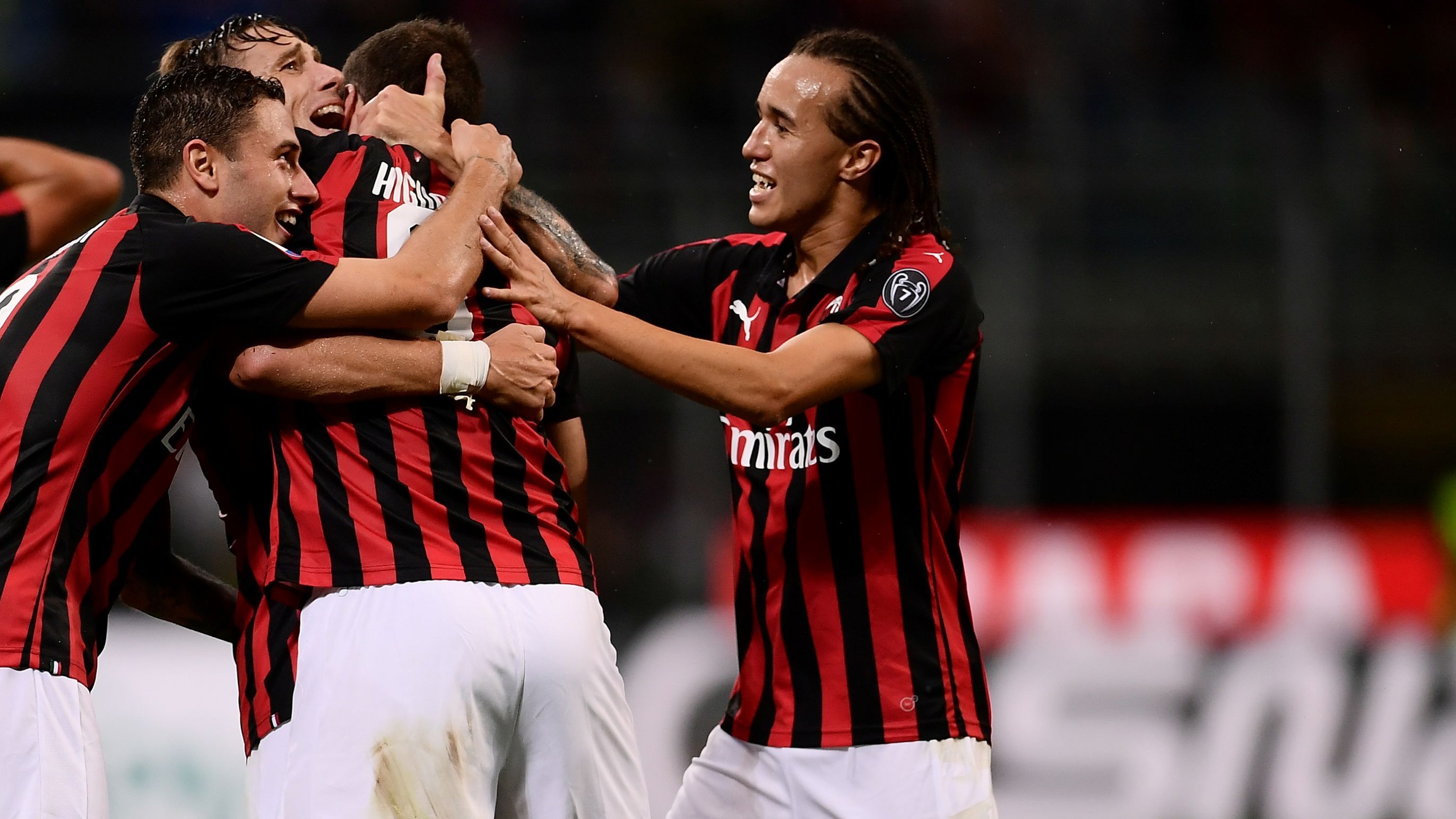 Laxalt Milan celebrating