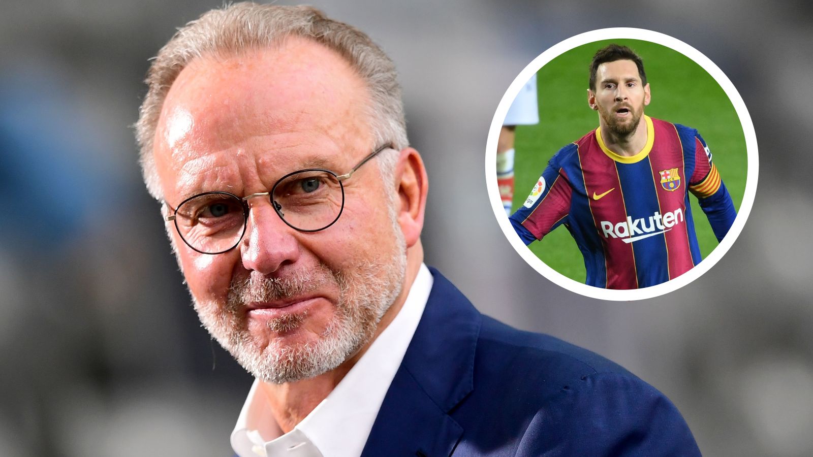 GFX Karl-Heinz Rummenigge FC Bayern Lionel Messi