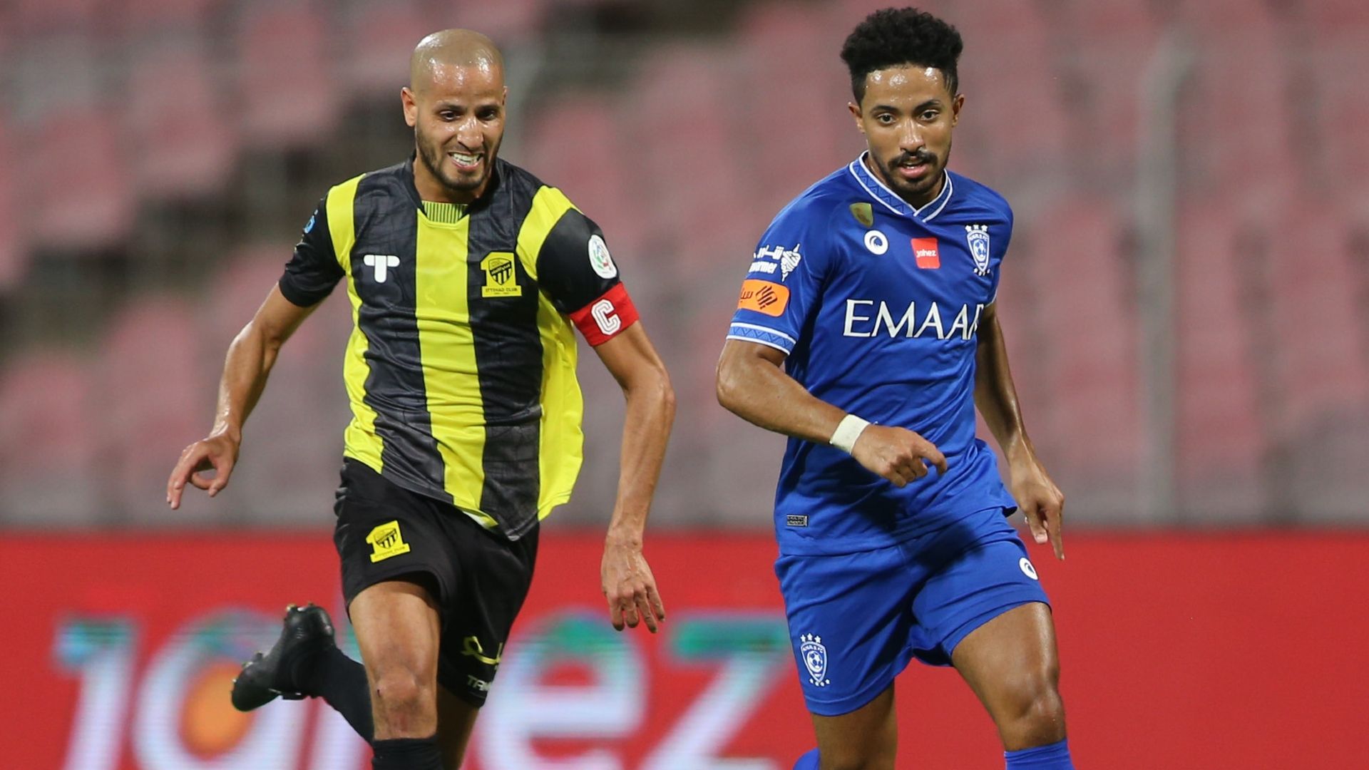 Karim El Ahmadi (L) Hattan Bahebri (R) Al Ittihad Al Hilal SPL 09 April 2021