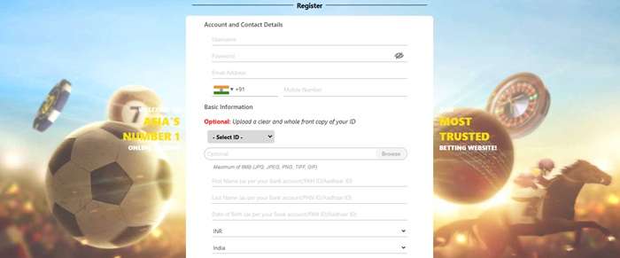 Dafabet Registration Form