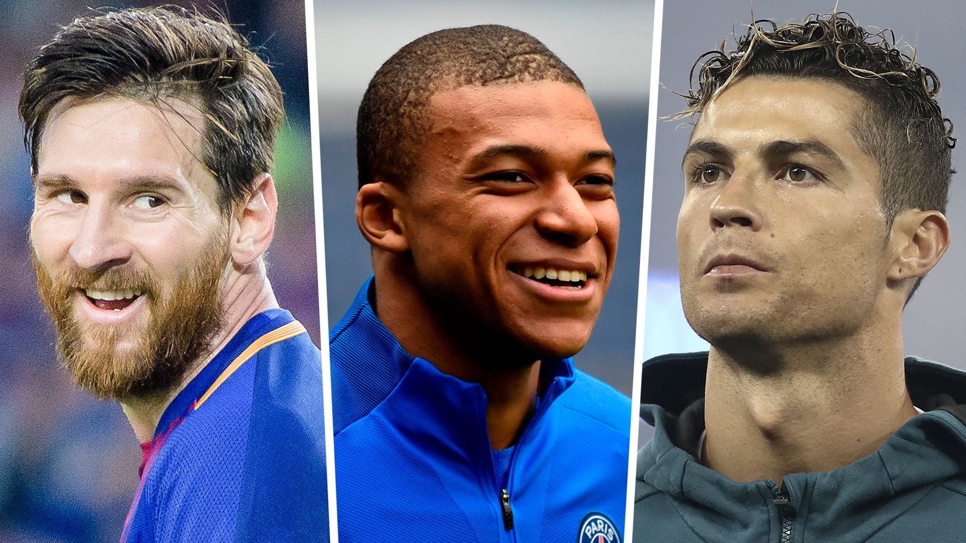 Lionel Messi Kylian Mbappe Cristiano Ronaldo