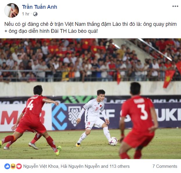 Phản ứng đạo diễn hình trận Lào - Việt Nam 7