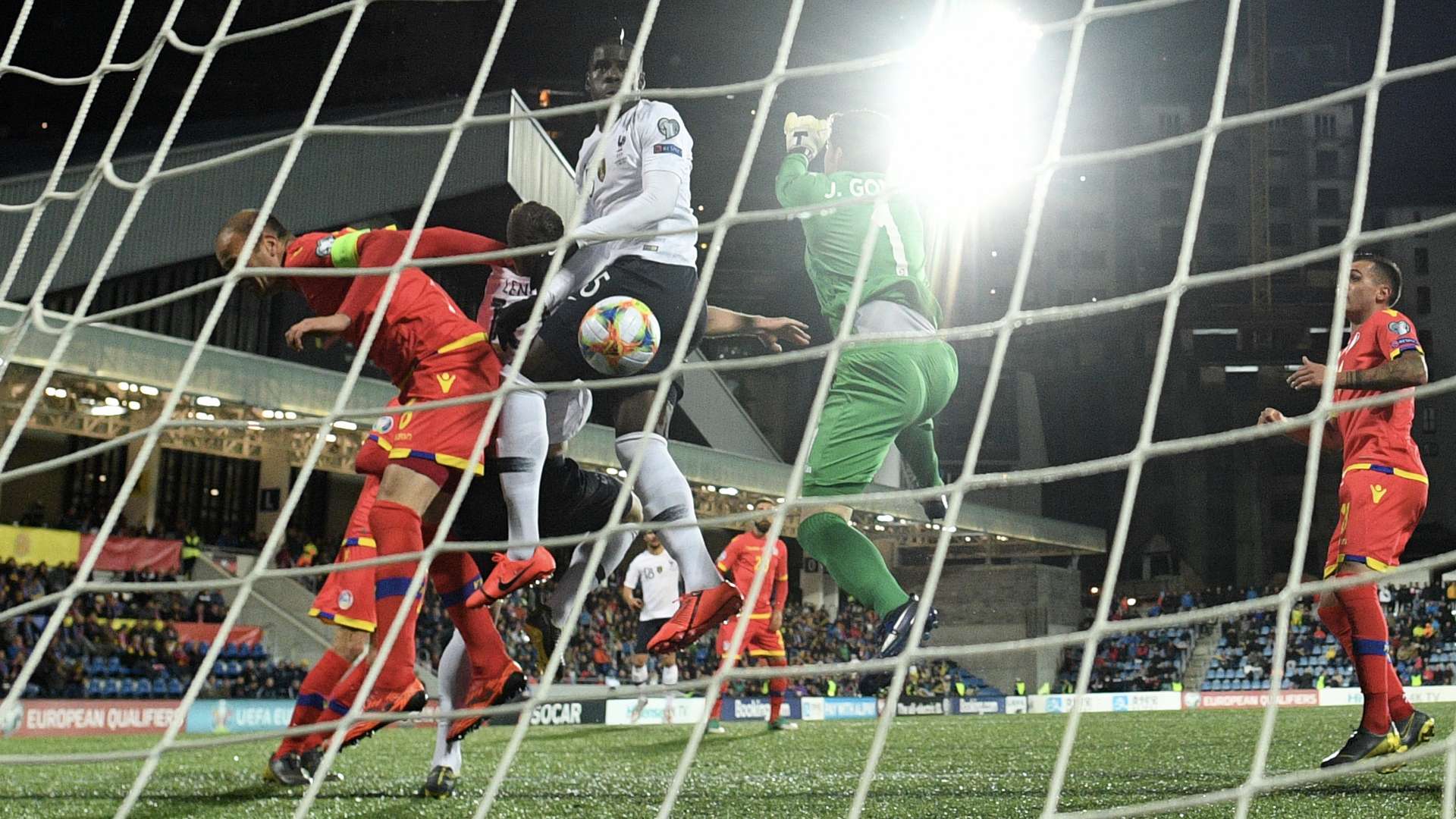 Kurt Zouma (France) face à Andorre (4-0), qualifications à l'Euro 2020, à Andorre-la-Vieille, le 11 juin 2019