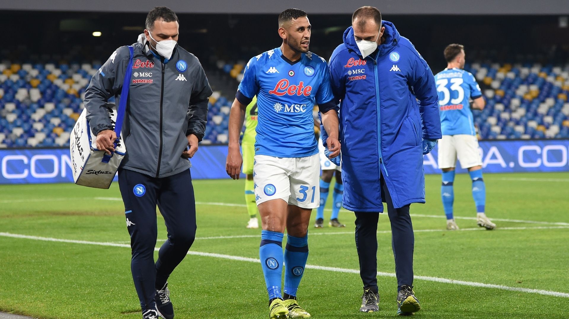 Faouzi Ghoulam injury Napoli Bologna