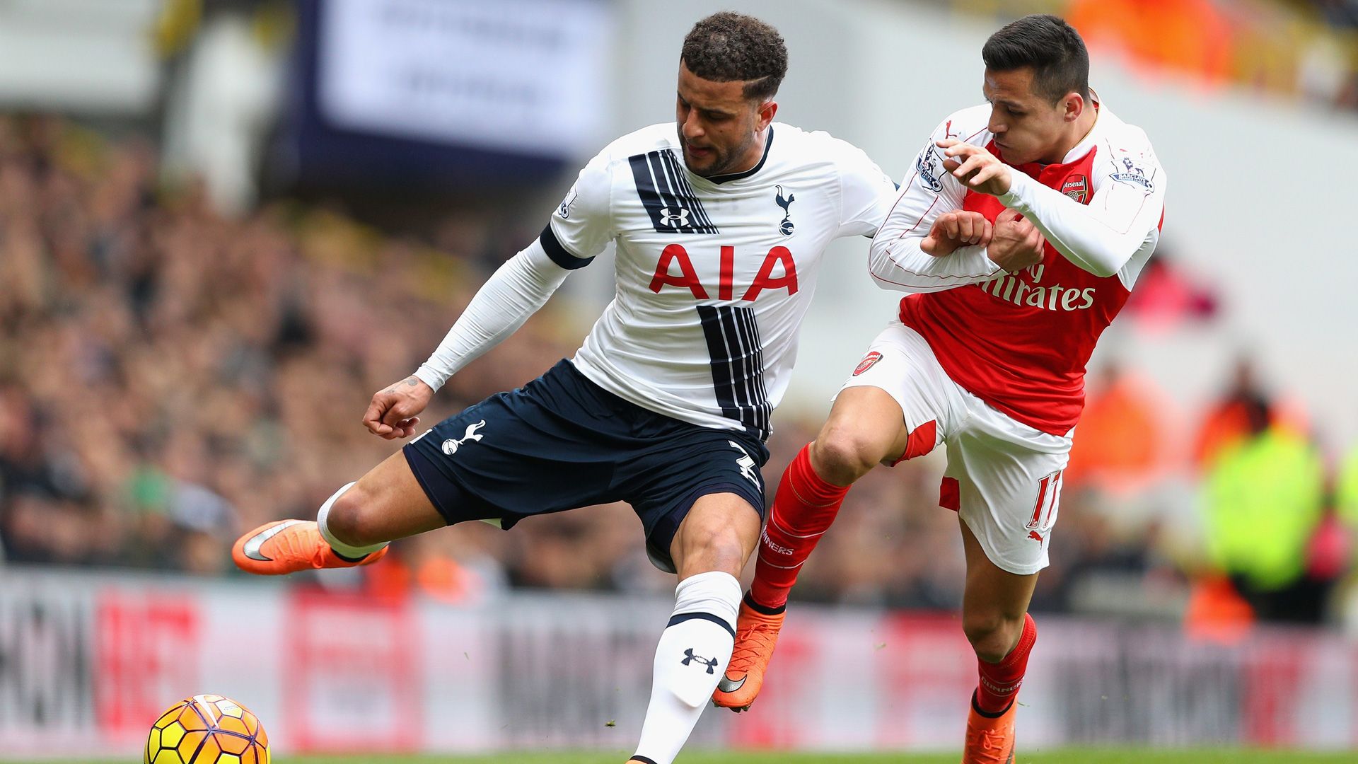 Kyle Walker, Alexis Sanchez, Tottenham-Arsenal, 24042017