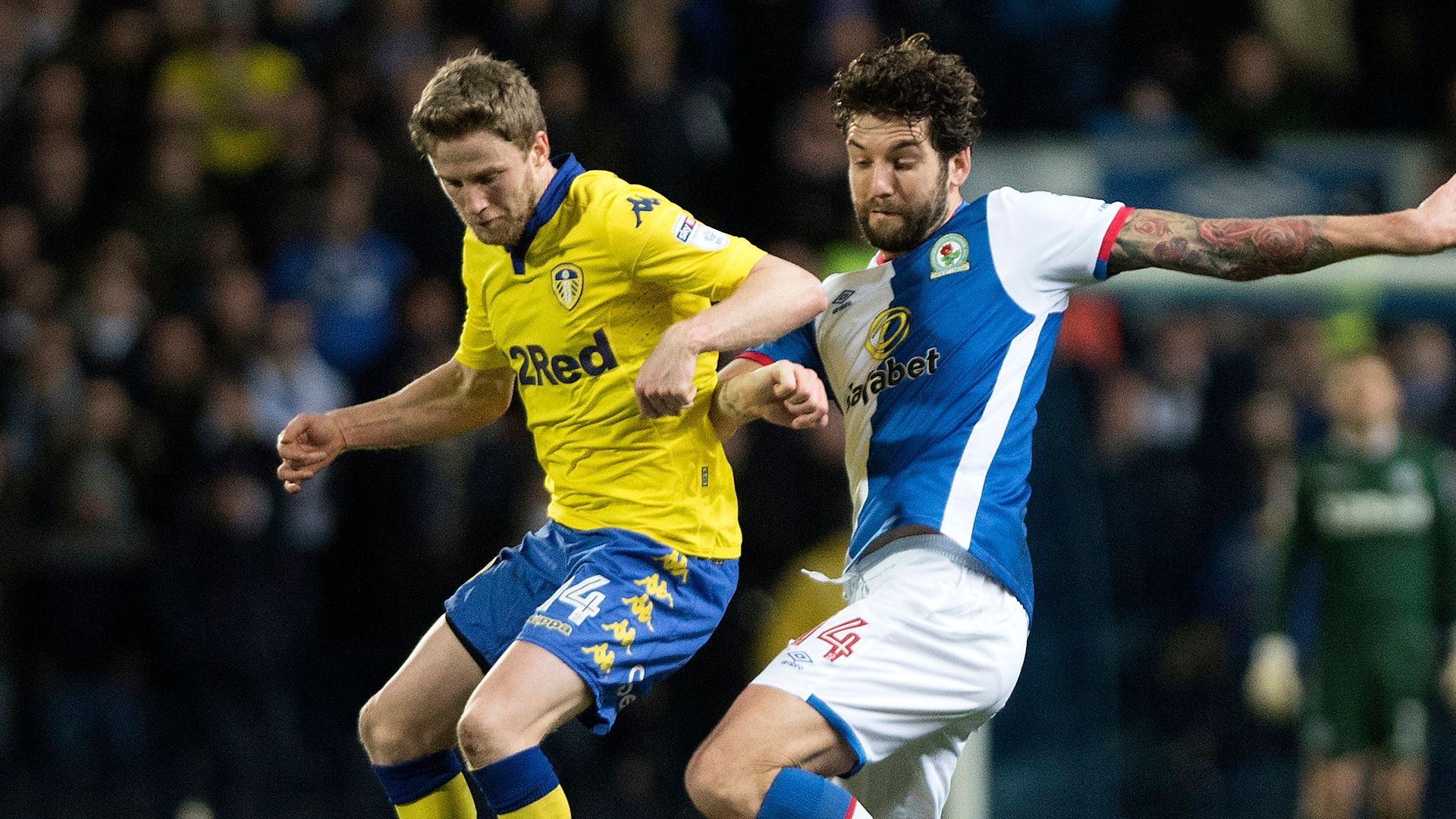 Eunan O'Kane Charlie Mulgrew Blackburn Leeds United Championship 01022017