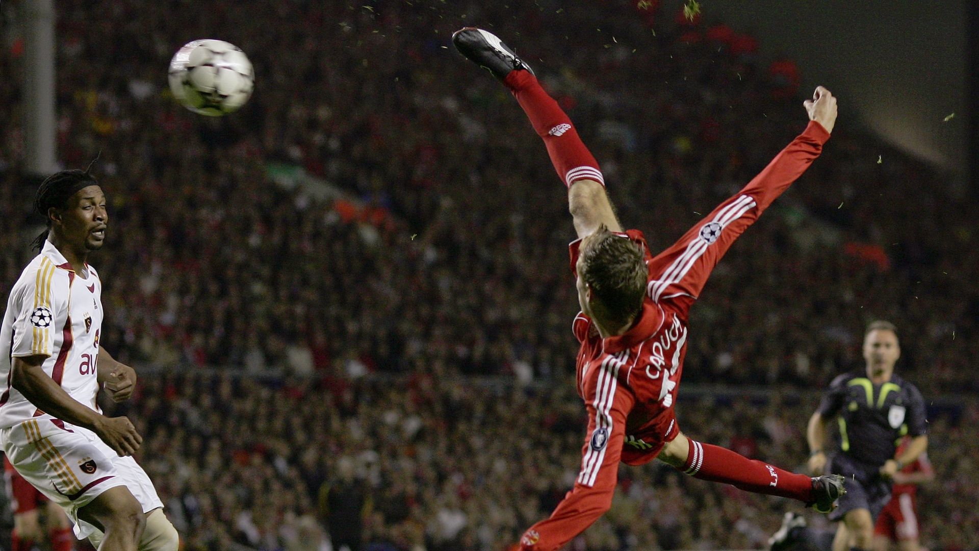 Peter Crouch Liverpool 2006 Champions League bicycle kick