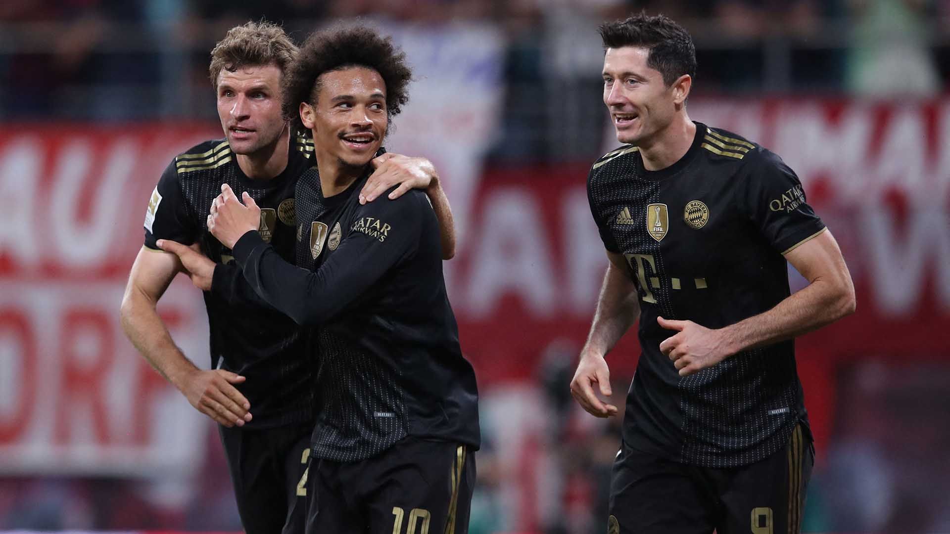 Thomas Muller Leroy Sane Robert Lewandowski Bayern 2021-22
