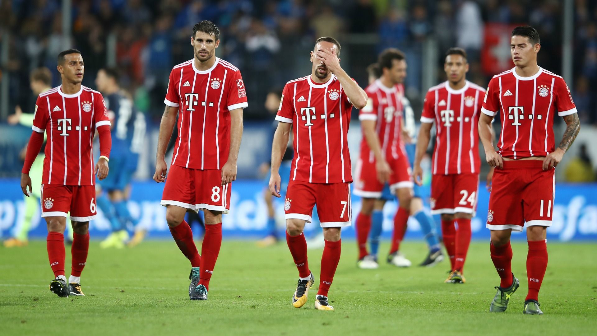 Thiago Alcantara, Javi Martinez, Franck Ribery, James Rodríguez, Corentin Tolisso, Mats Hummels Bayern Hoffenheim 090917