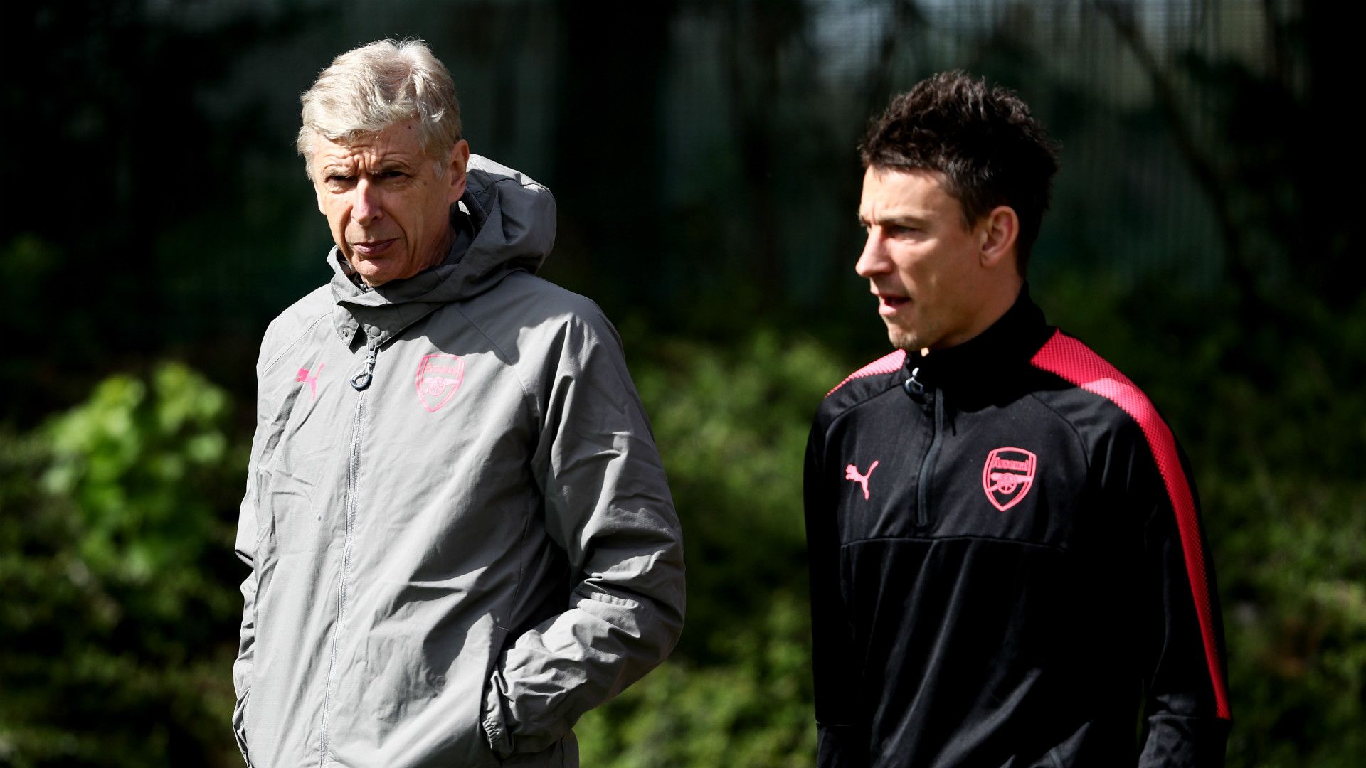 Arsene Wenger Laurent Koscielny Arsenal 2017-18
