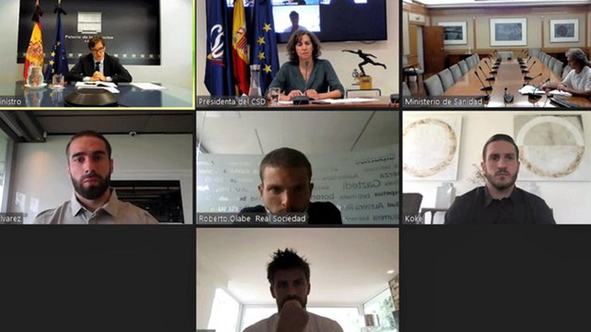 Reunión entre futbolistas, Ministro y CSD