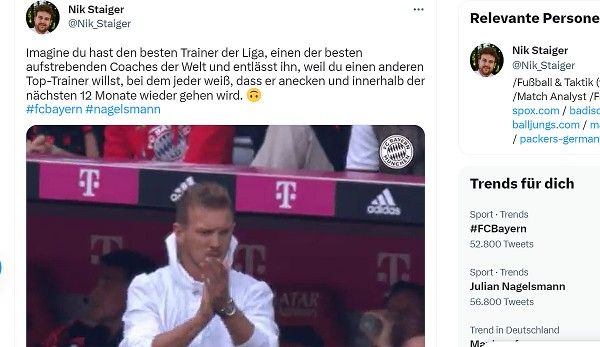 Bayern Nagelsmann reactions
