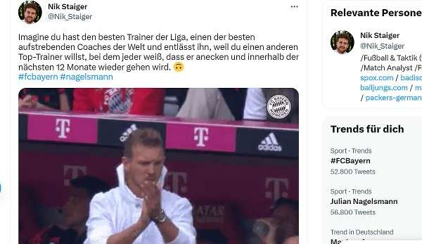 Bayern Nagelsmann reactions