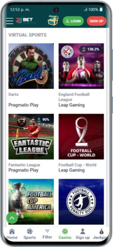 22Bet Mobile App Features