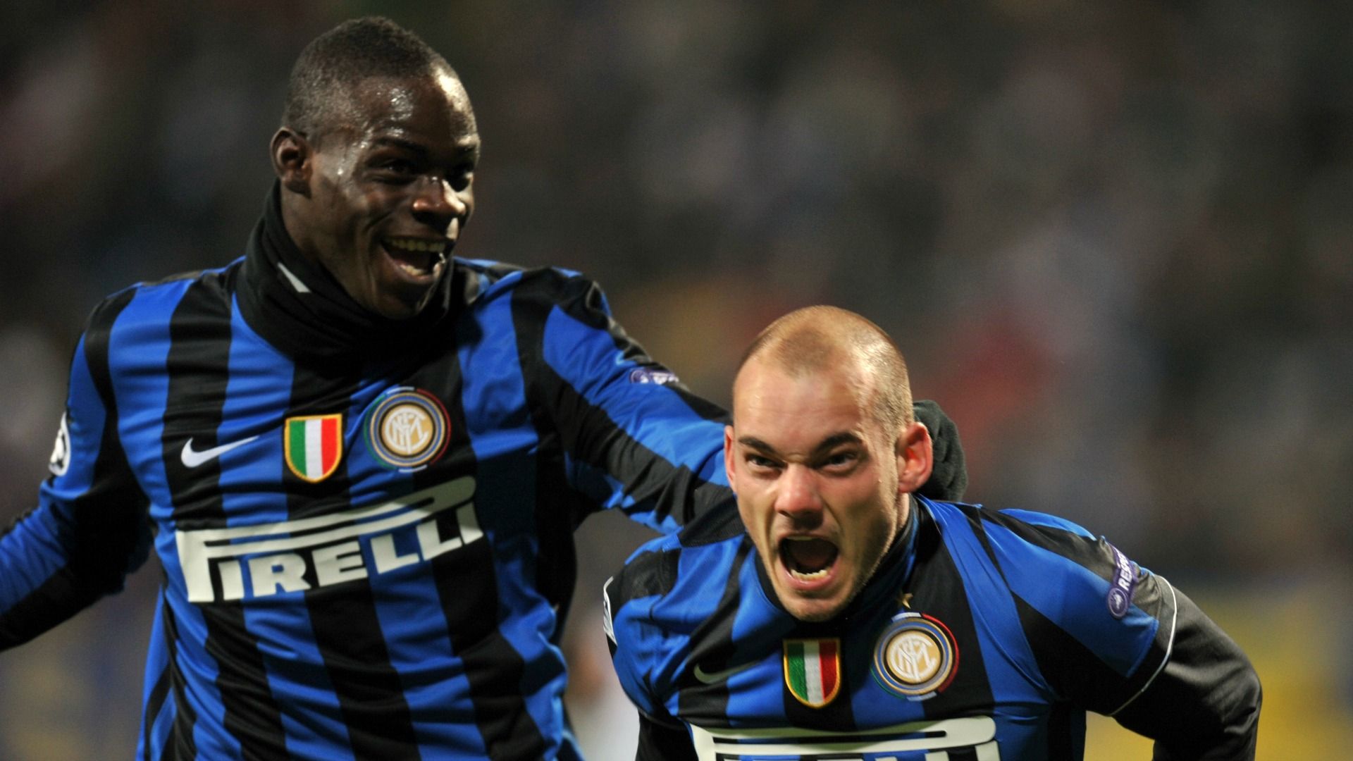 Mario Balotelli Wesley Sneijder Inter 2009-2010