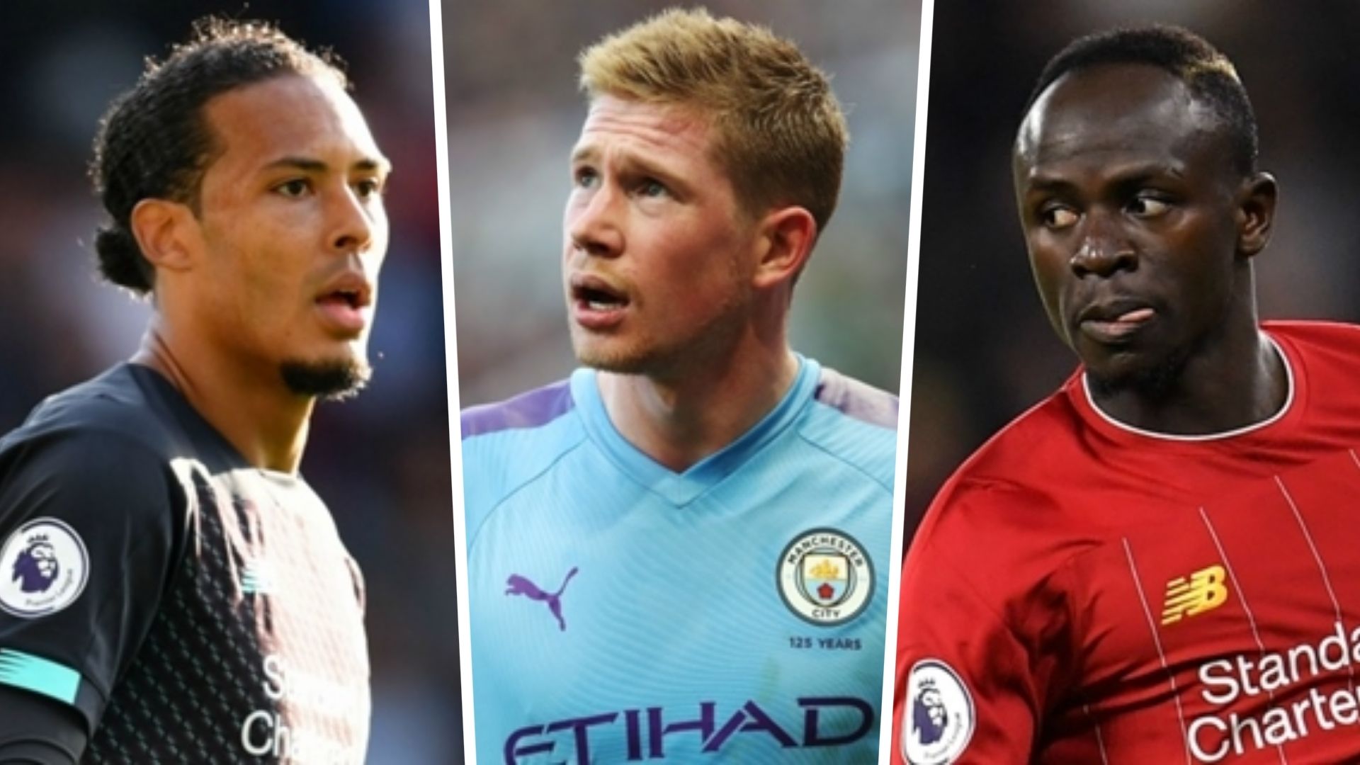 Virgil van Dijk Kevin De Bruyne Sadio Mane