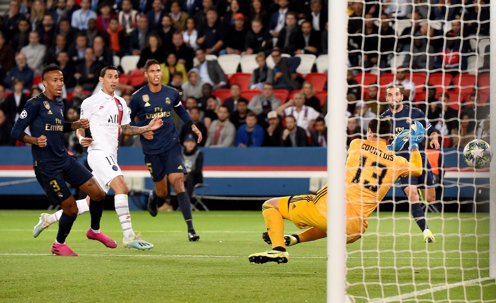Courtois Di Maria PSG Real Madrid Champions League