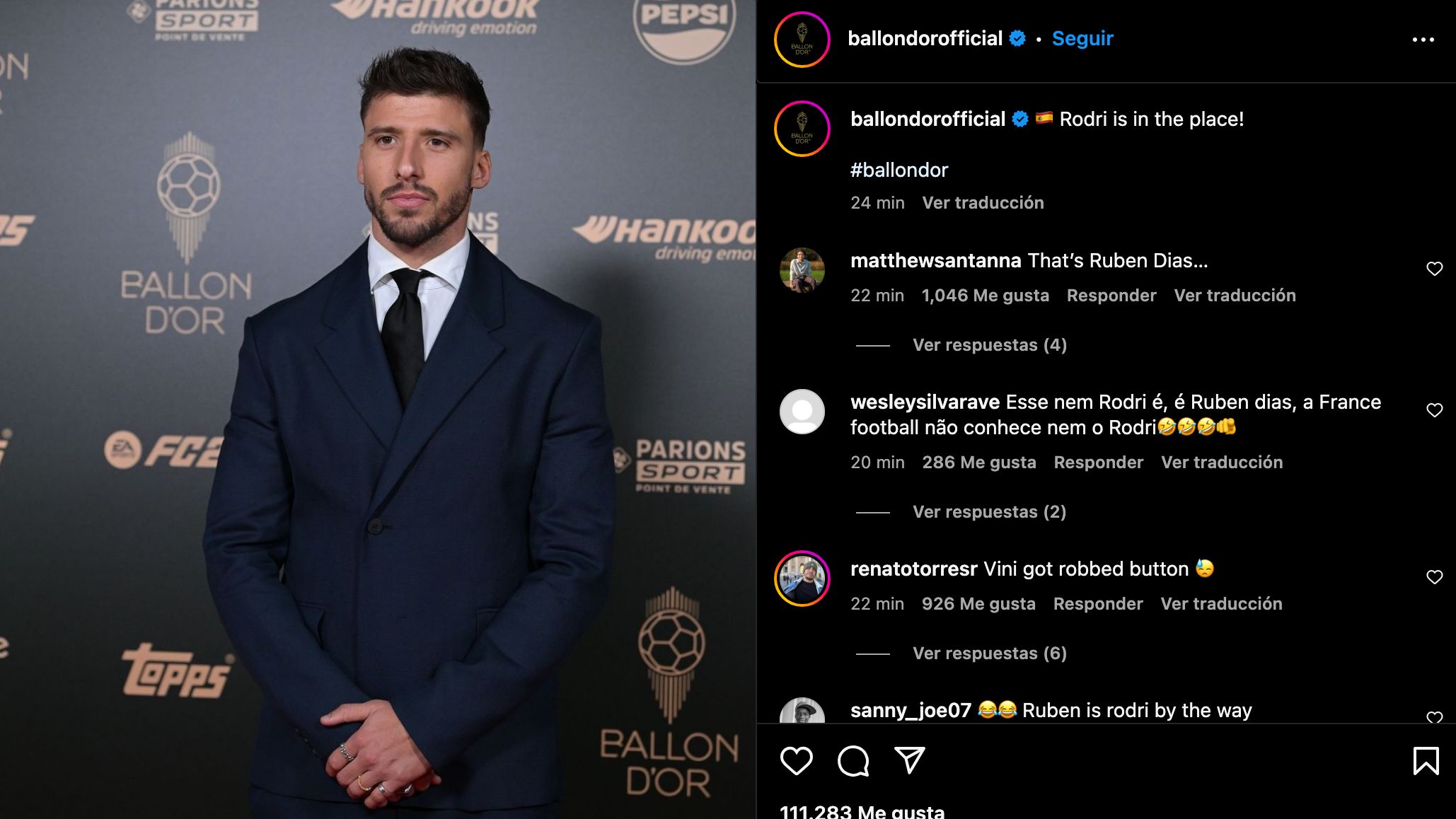 Ruben Dias Rodri Balon de oro