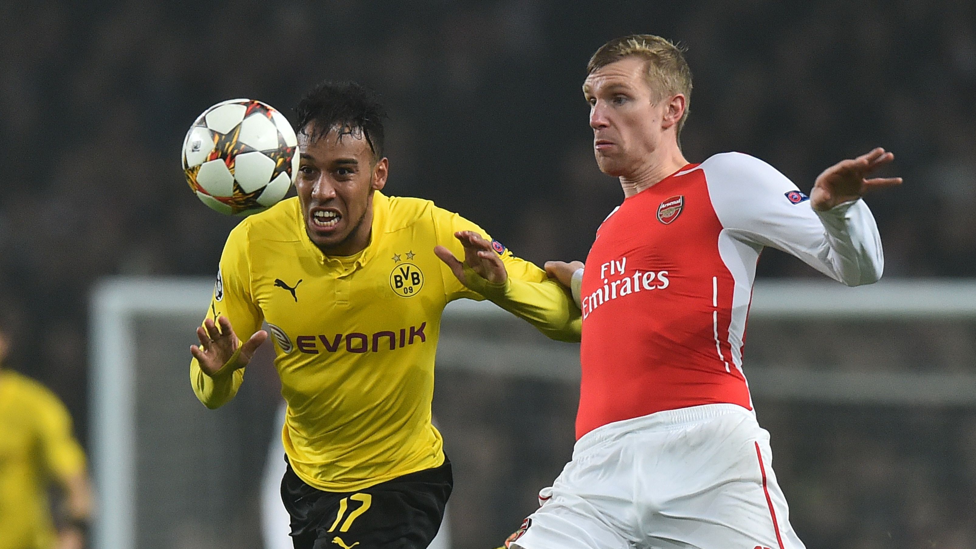 Per Mertesacker Arsenal Pierre-Emerick Aubameyang Dortmund