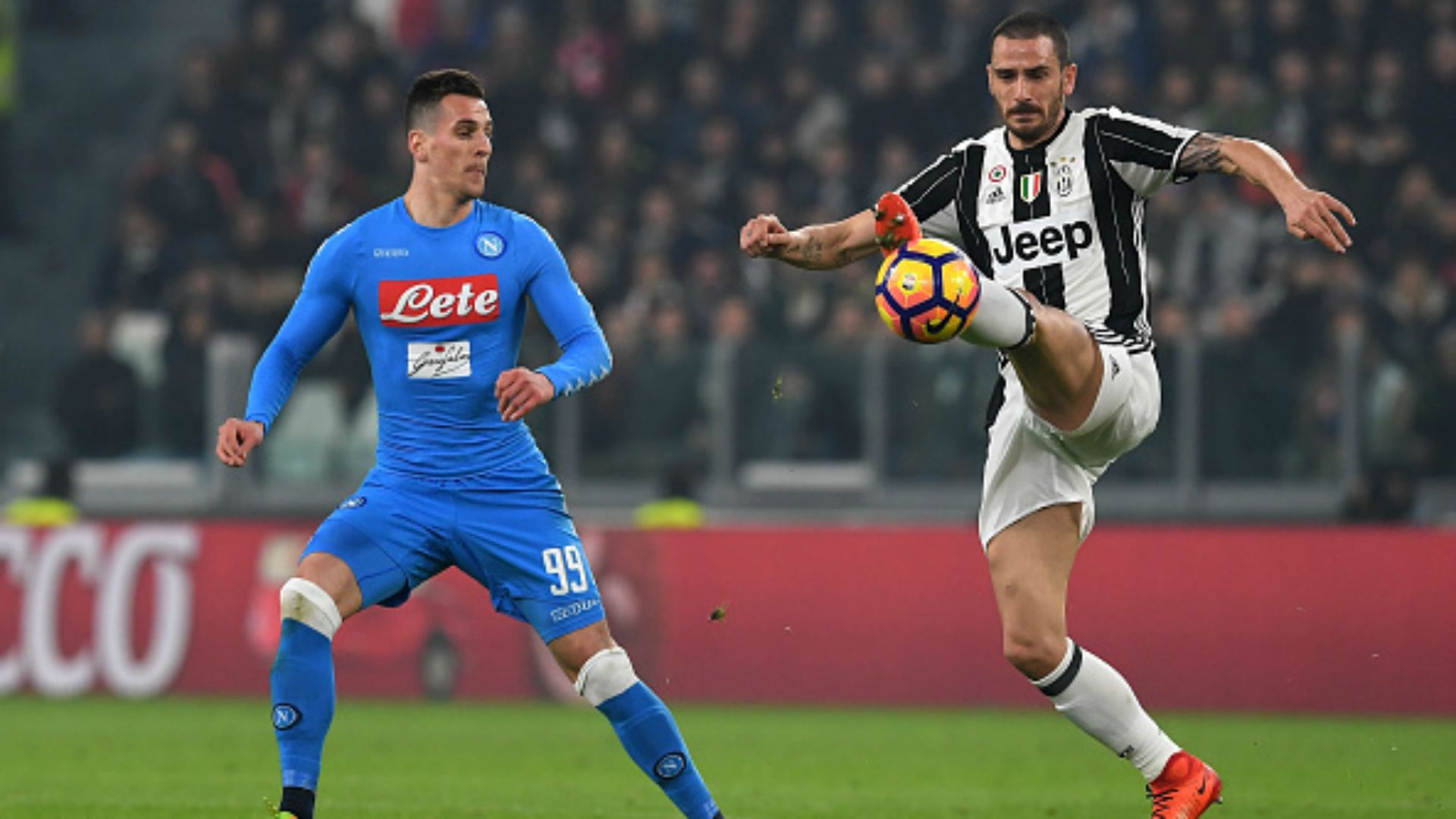 Leonardo Bonucci Arkadiusz Milik Juventus Napoli Coppa Italia