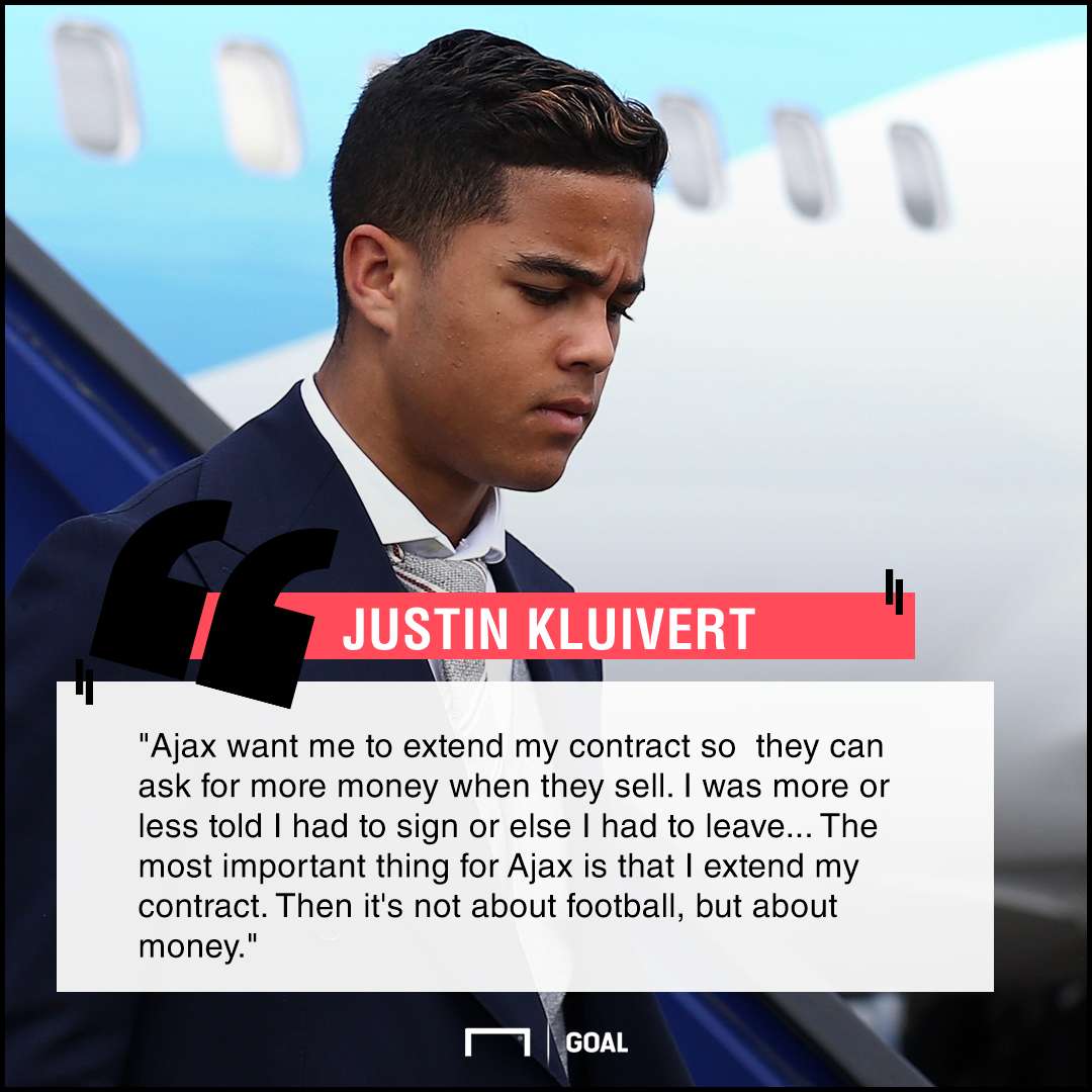 GFX Info Justin Kluivert Ajax quote