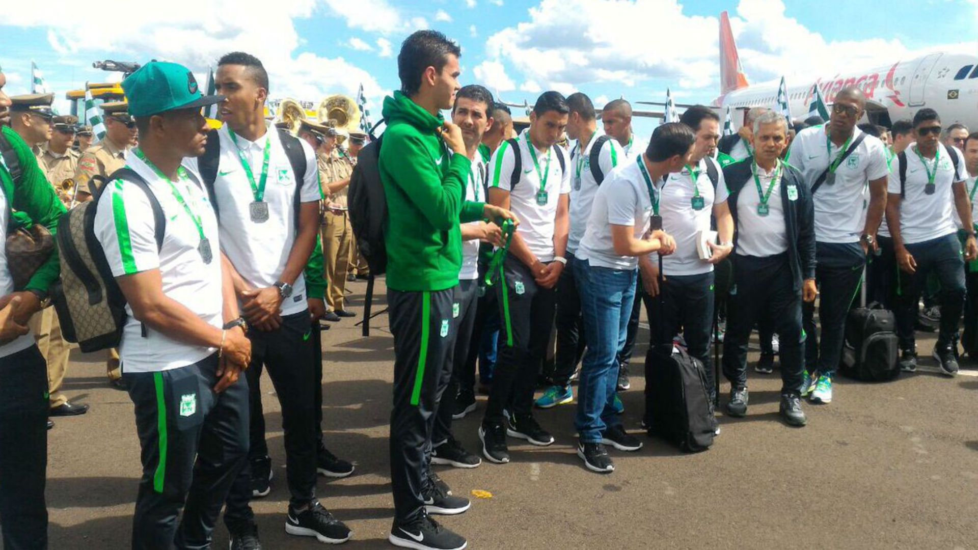 Atlético Nacional recibimiento en Chapeco